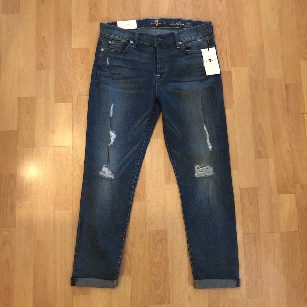 7 for all mankind Josefina skinny boyfriend jeans